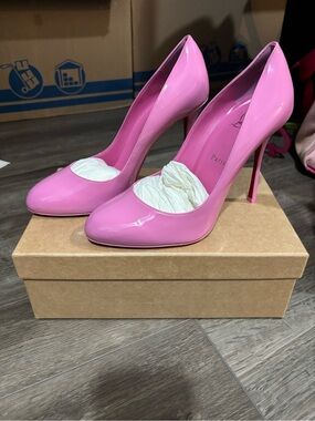 Christian Louboutin Patent Pink Pointed Stiletto Pumps